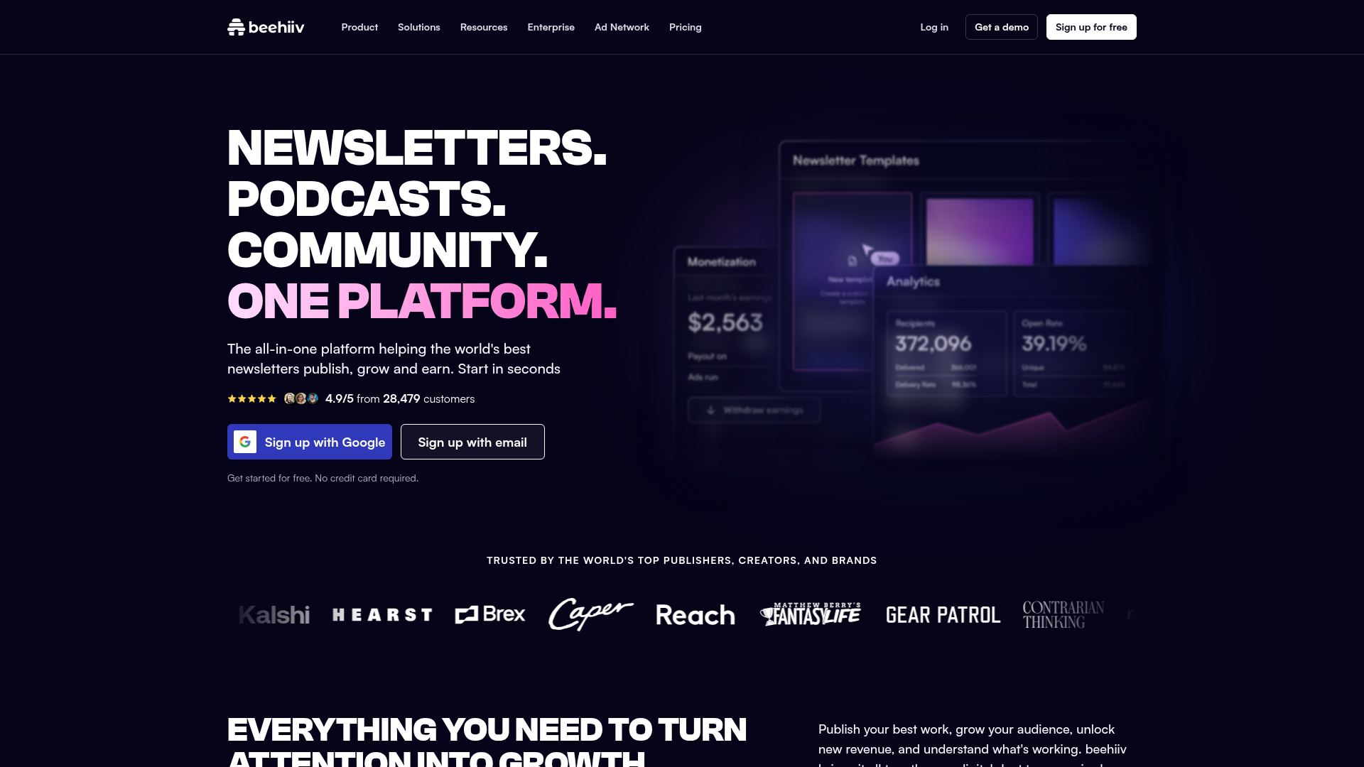 Beehiiv screenshot