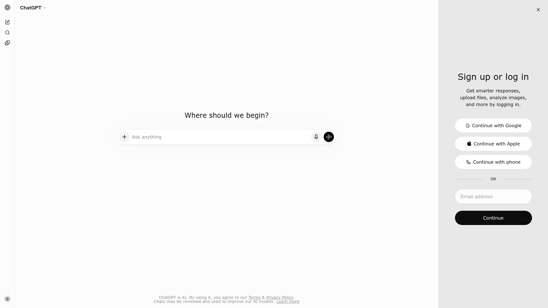 ChatGPT screenshot